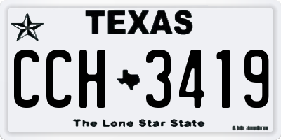 TX license plate CCH3419
