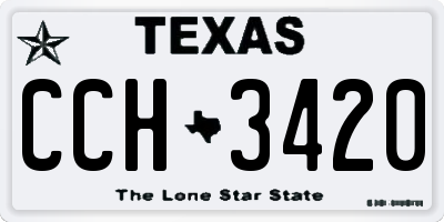 TX license plate CCH3420