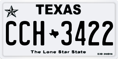 TX license plate CCH3422