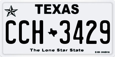 TX license plate CCH3429