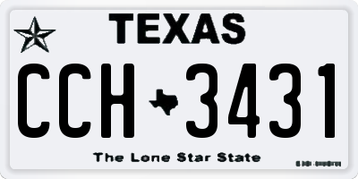 TX license plate CCH3431