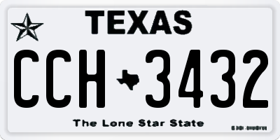 TX license plate CCH3432