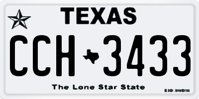 TX license plate CCH3433