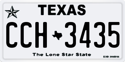 TX license plate CCH3435
