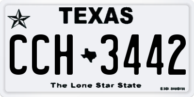 TX license plate CCH3442
