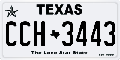 TX license plate CCH3443