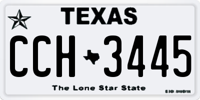 TX license plate CCH3445