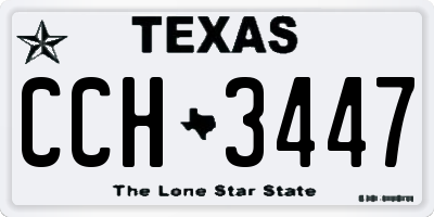 TX license plate CCH3447