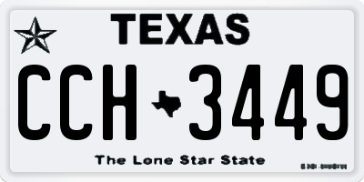 TX license plate CCH3449