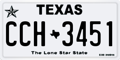 TX license plate CCH3451