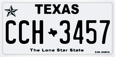 TX license plate CCH3457