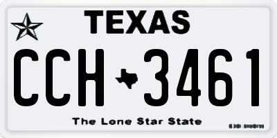TX license plate CCH3461