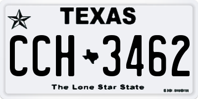 TX license plate CCH3462