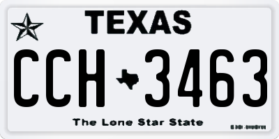 TX license plate CCH3463