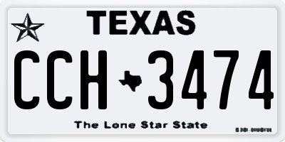 TX license plate CCH3474