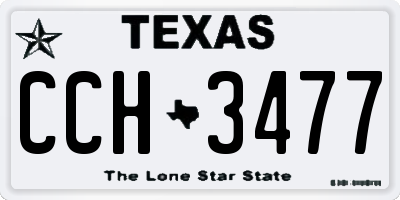 TX license plate CCH3477