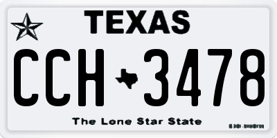 TX license plate CCH3478