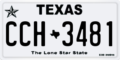 TX license plate CCH3481