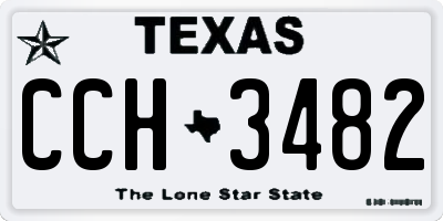 TX license plate CCH3482