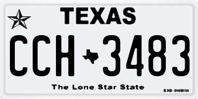 TX license plate CCH3483