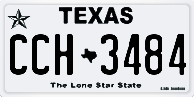 TX license plate CCH3484