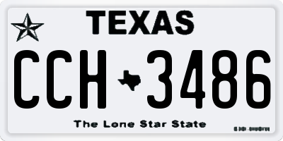 TX license plate CCH3486