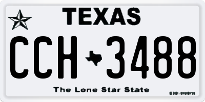 TX license plate CCH3488