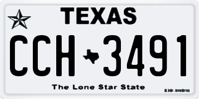 TX license plate CCH3491