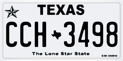 TX license plate CCH3498