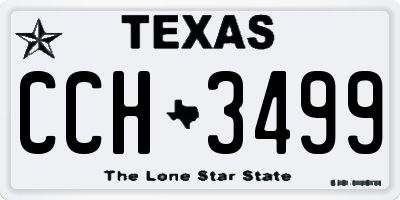 TX license plate CCH3499