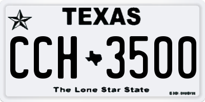 TX license plate CCH3500