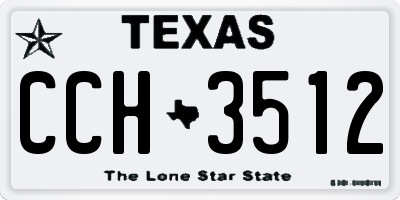 TX license plate CCH3512