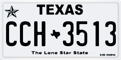 TX license plate CCH3513