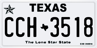 TX license plate CCH3518