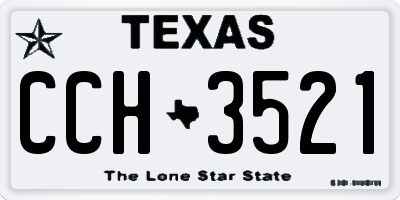 TX license plate CCH3521