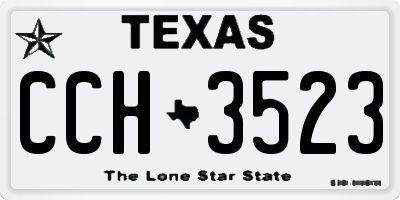 TX license plate CCH3523