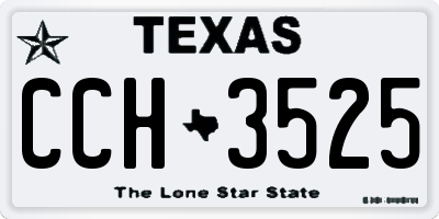 TX license plate CCH3525