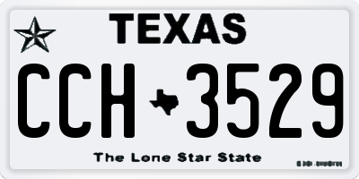 TX license plate CCH3529