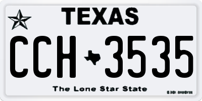 TX license plate CCH3535
