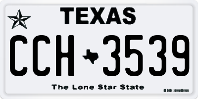 TX license plate CCH3539
