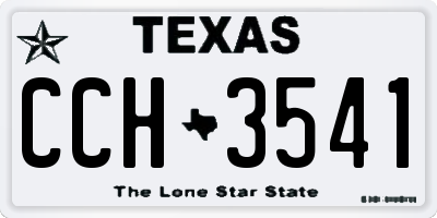 TX license plate CCH3541