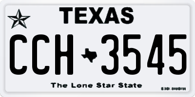 TX license plate CCH3545
