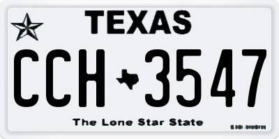 TX license plate CCH3547