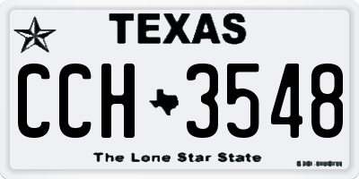 TX license plate CCH3548