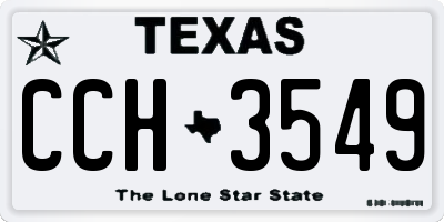 TX license plate CCH3549