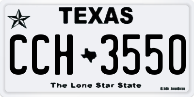 TX license plate CCH3550