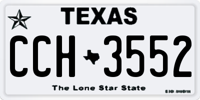 TX license plate CCH3552