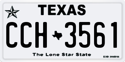 TX license plate CCH3561