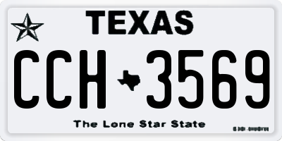 TX license plate CCH3569