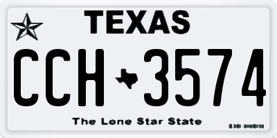 TX license plate CCH3574